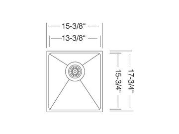 16 inch Stainless Steel Undermount Single Bowl Bar Sink - Pro 16 - Sink Depot